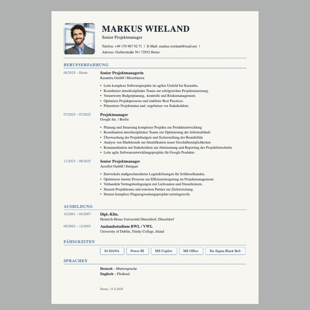 Classic Simple Vorlage